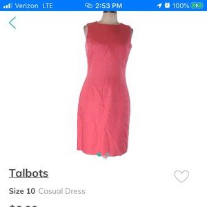 Salmon Pink Talbots Dress